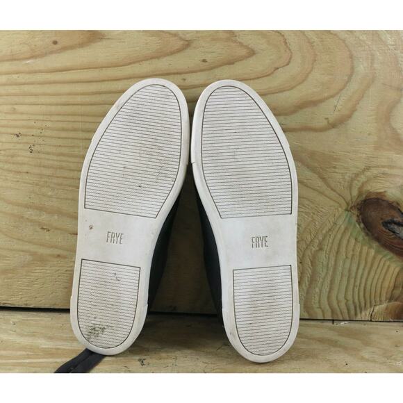 Frye Sneakers Womens 10M Leather Gray Pewter Crackled Metallic Low Top Athletic - Picture 9 of 9